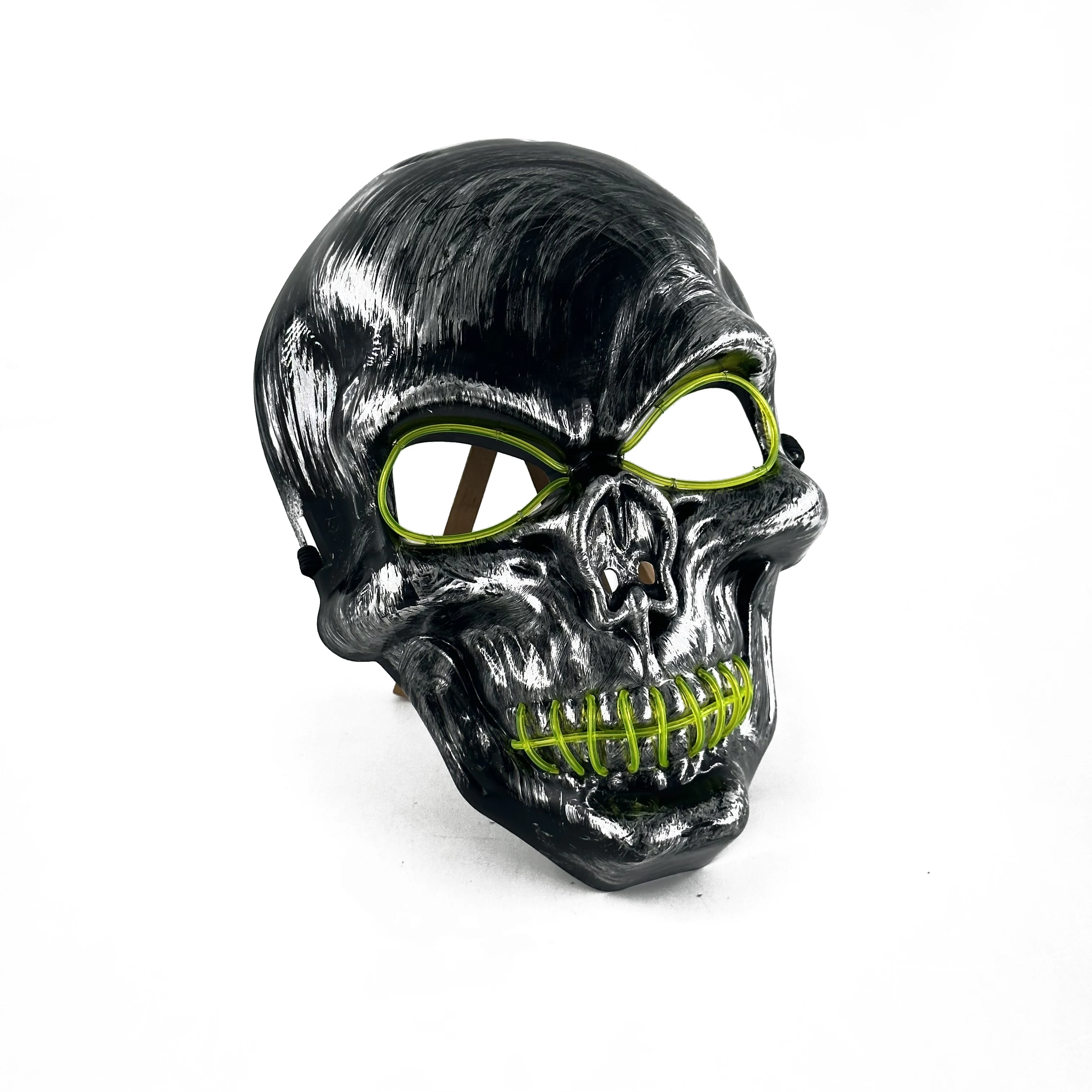 LED Gruselige Schädel Maske Halloween Cosplay Schädel Maskerade Nachtclubs Tanz DJ Party Spukhaus Maske Neon Böse Schädel Kopf Maske – Detail 15