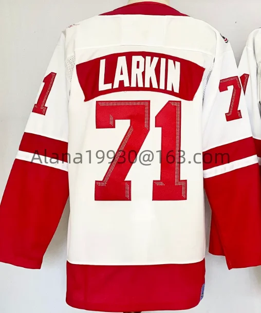 사용자 정의 아이스 하키 스티치 저지 이름 번호 Dylan Larkin Patrick Kane Lucas Raymond Seider DeBrincat Howe Yzerman Jerseys