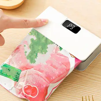 new Small Bag Sealer 2 In 1 Chip Bag Sealer And Cutter Vacuum Sealer Fridge Magnet 6-speed Intelligent Temperature Control 1