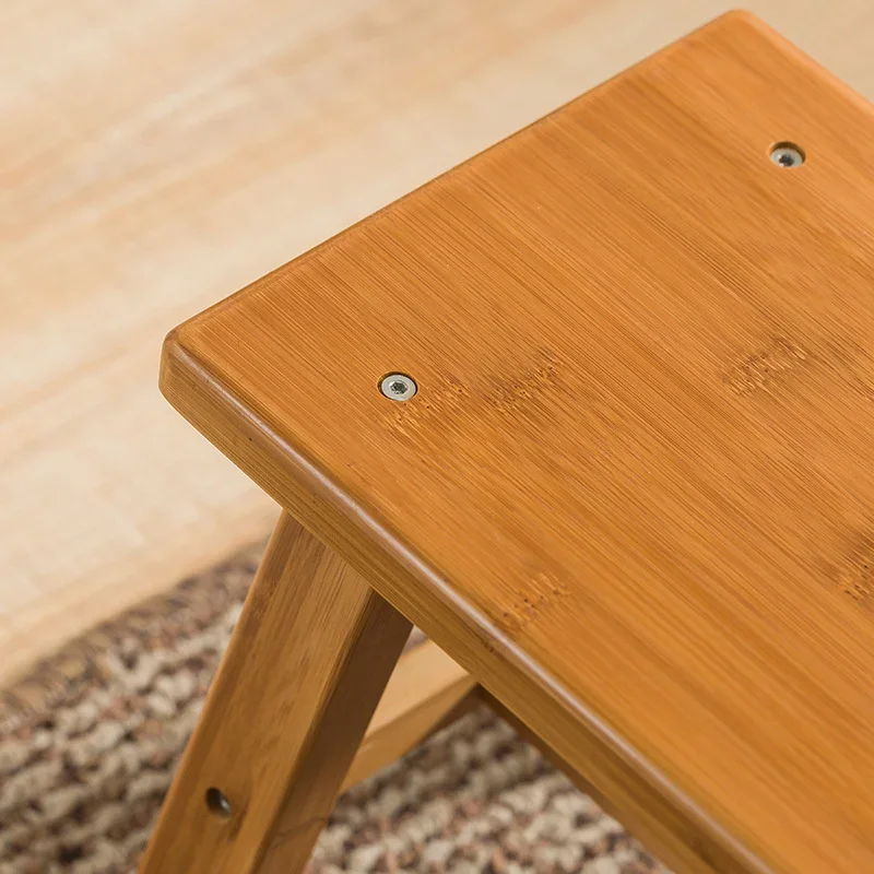 Household Children\'s Folding Stool Bamboo Material Footrest Powerful Load-bearing Foot Stool Exquisite Workmanship Step Stool
