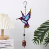 Wind Chime Hummingbirds Dragonflies Metal Glass Painted Crafts Hanging Pendants Bell Aluminum Pipe Home Courtyard Hanging Decors 3