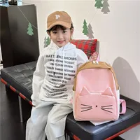 Cartoon Cat Kids Backpacks Kawaii Children's Handbags for Girls Boys Kindergarten Schoolbag Korean Toddler Travel Storage Bag 4