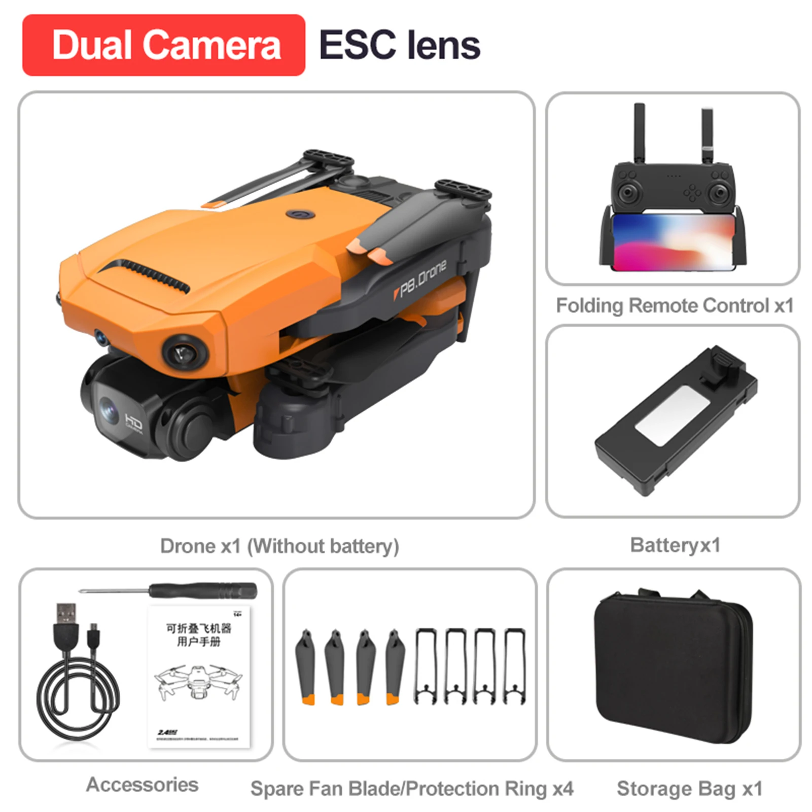 eachine e58 remote control RC Drone 4K Dual Camera RC Quadcopter with ESC Lens 4 Sided Obstacle Avoidance Waypoint Flight Gesture Control Storage Bag rc airplane camera wireless RC Quadcopter