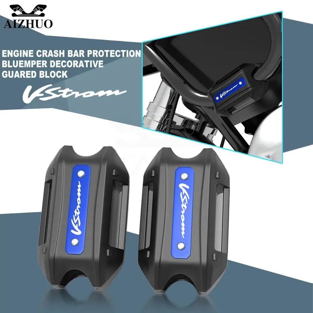 For Suzuki Vstrom650 Motorcycle 25Mm Engine Crash Bar Protection Bumper Decorative Guard Block V-Strom 650 Dl Plastic 2019 2021