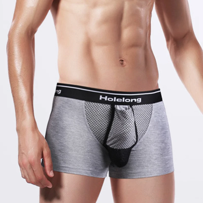 Tomalin Scrotal Support with Boxer Briefs Men's Separation Underwear Big Bag Dehumidification Breathable Comfortable Sexy Boxers