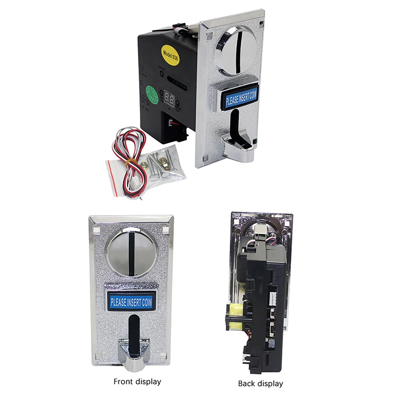 Description Picture 4 of item616 Multi Coin Slot Acceptor Electronic Roll Down Coin Acceptor Selector Mechanism Arcade Game Ticket Vending Machine Accessory