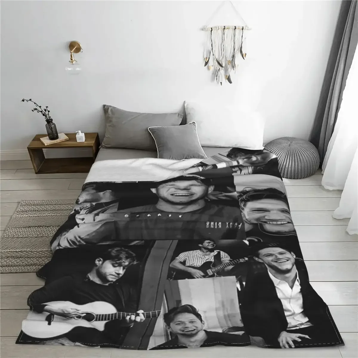 Niall Horan Plaid Blanket Flannel Print for Girls Boys Children's Kids Adult Gift Soft Throw Blankets for Bedding Car Rug Piece 4