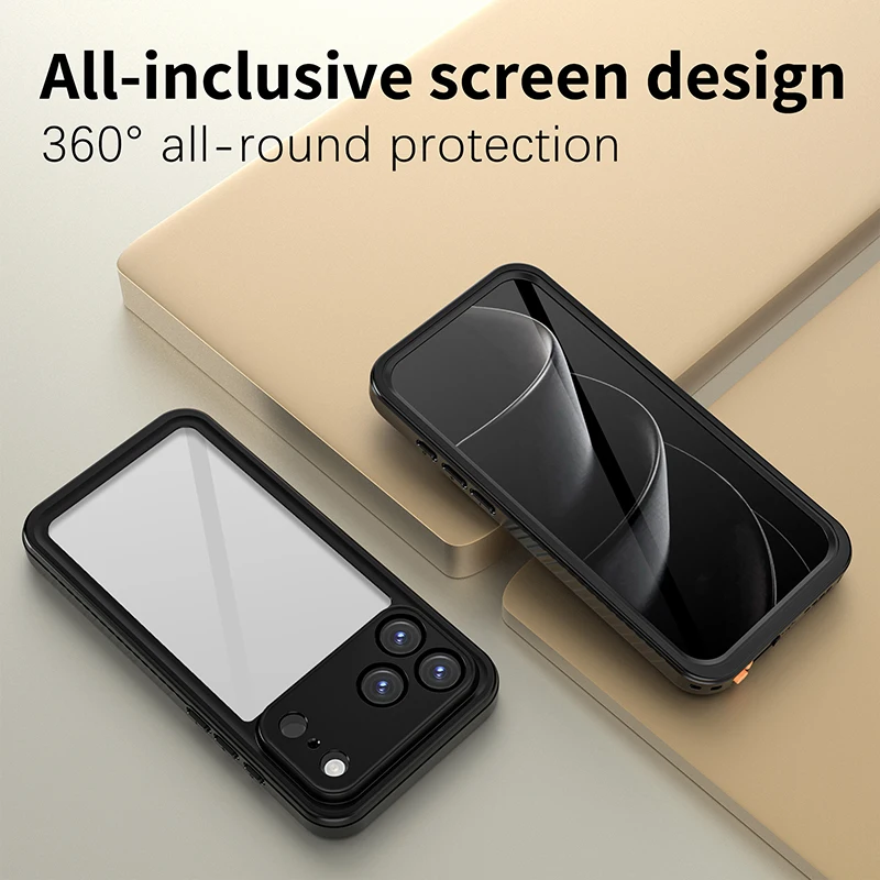 Outdoor Waterproof and Shockproof Protective Phone Case - 360° Full Body Dust Cover