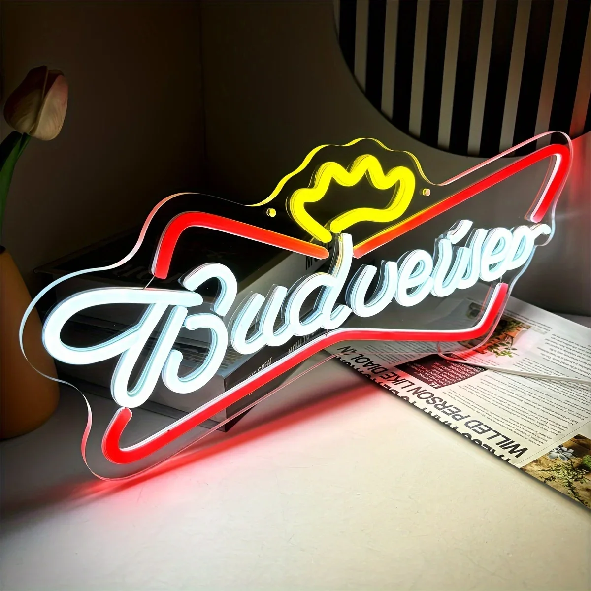 Beer 文房具・オフィス用品 ネオンサイン Budweiser バドワイザー LED