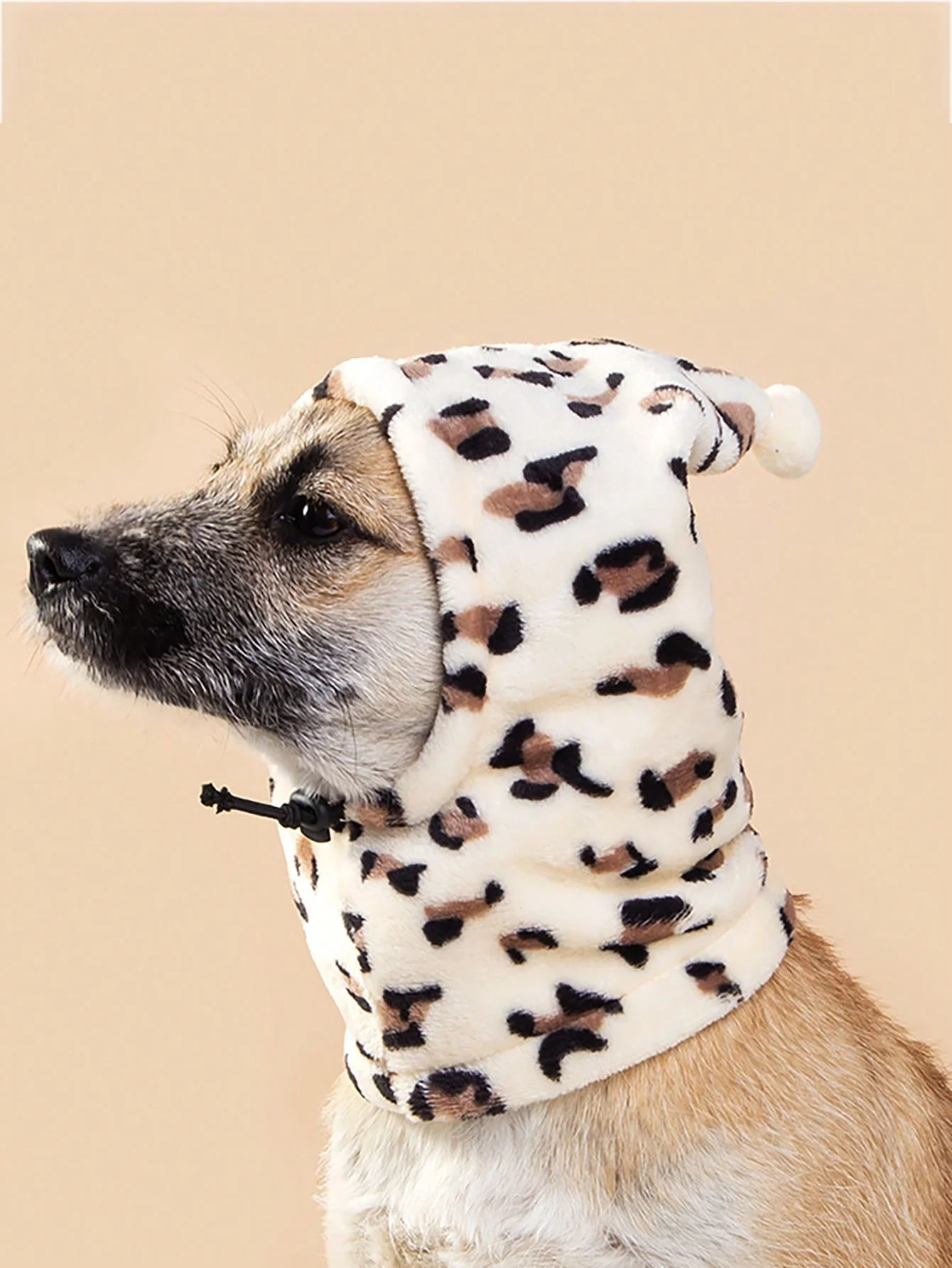 1PC-Pet leopard print spoof hat Christmas hat puppy hat