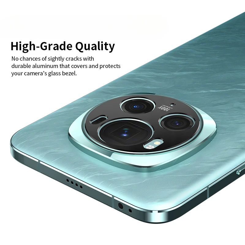Premium Aluminum Alloy Camera Lens Protector - Metal Cover & Back Ring Protective Film