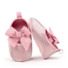 Toddler Prewalker For Baby Girl Mary Jane Shoe Flats Newborn Non-slip Soft Soles with Bows Infant Walking Toddler First Walkers 3