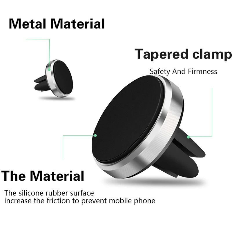 Universal Magnetic Air Vent Smartphone Mount and Holder