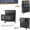 High Capacity Rolling Tool Box, Removable Cabinet Storage Tool Chest with Wheels and Drawers, Detachable Toolbox with Lock for 6