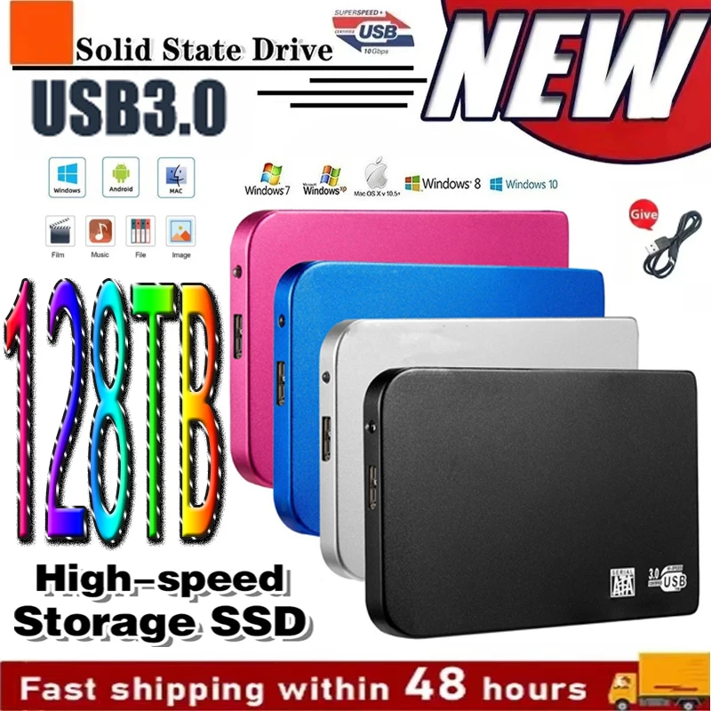 Original Highspeed 1TB SSD 500GB Portable External Solid State Hard