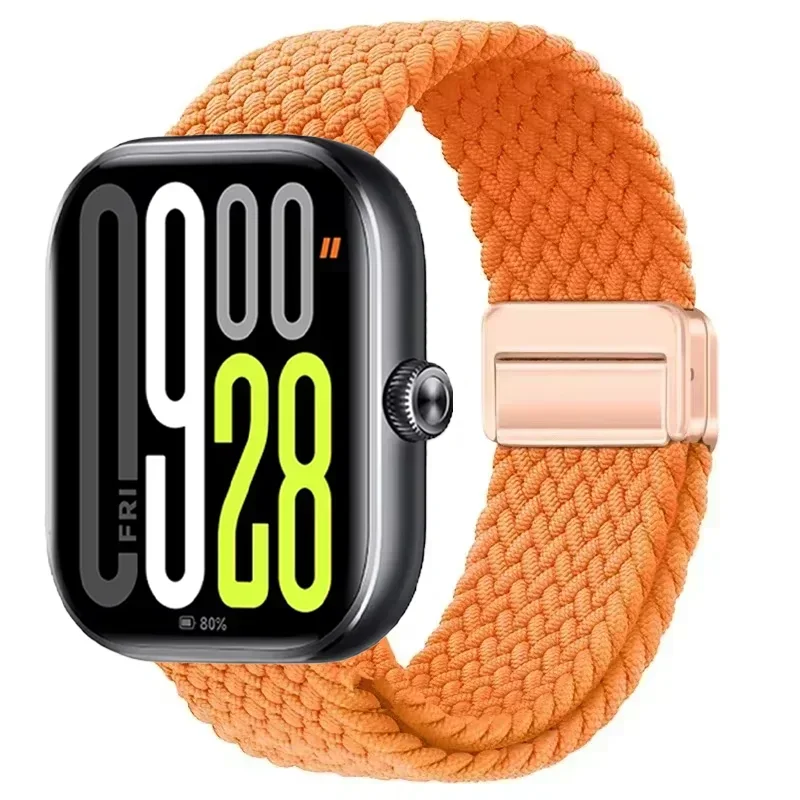 Nylon Braided Magnetic Buckle Adjustable Loop Strap Bracelet in Breathable Design