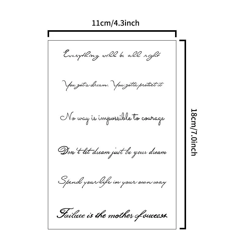 English sentence, lasting 1-2 weeks waterproof, temporary tattoo stickers, realistic semi-permanent fake tattoos for the arms 4