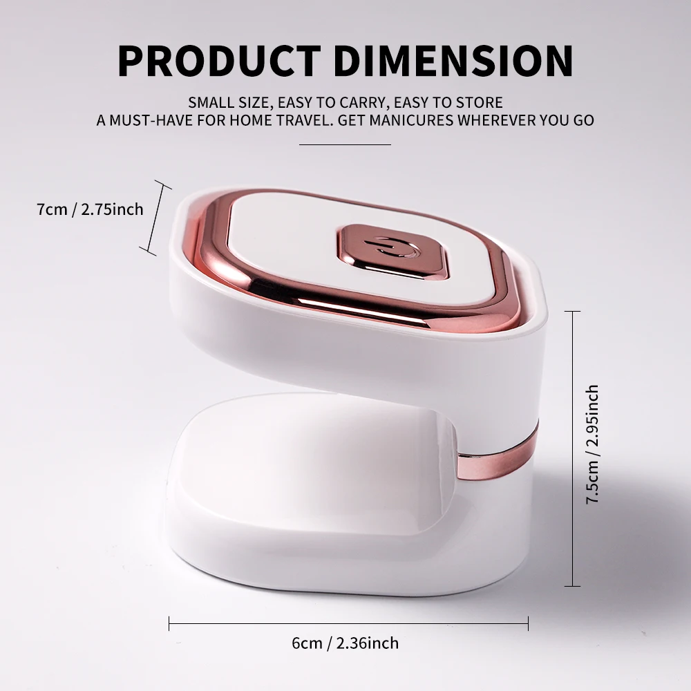 미니 네일아트 램프 6LED UV 램프 편리한 싱글 핑거 젤 폴리쉬 네일 드라이어 Q자형 네일 드라이어 매니큐어 홈 살롱 도구