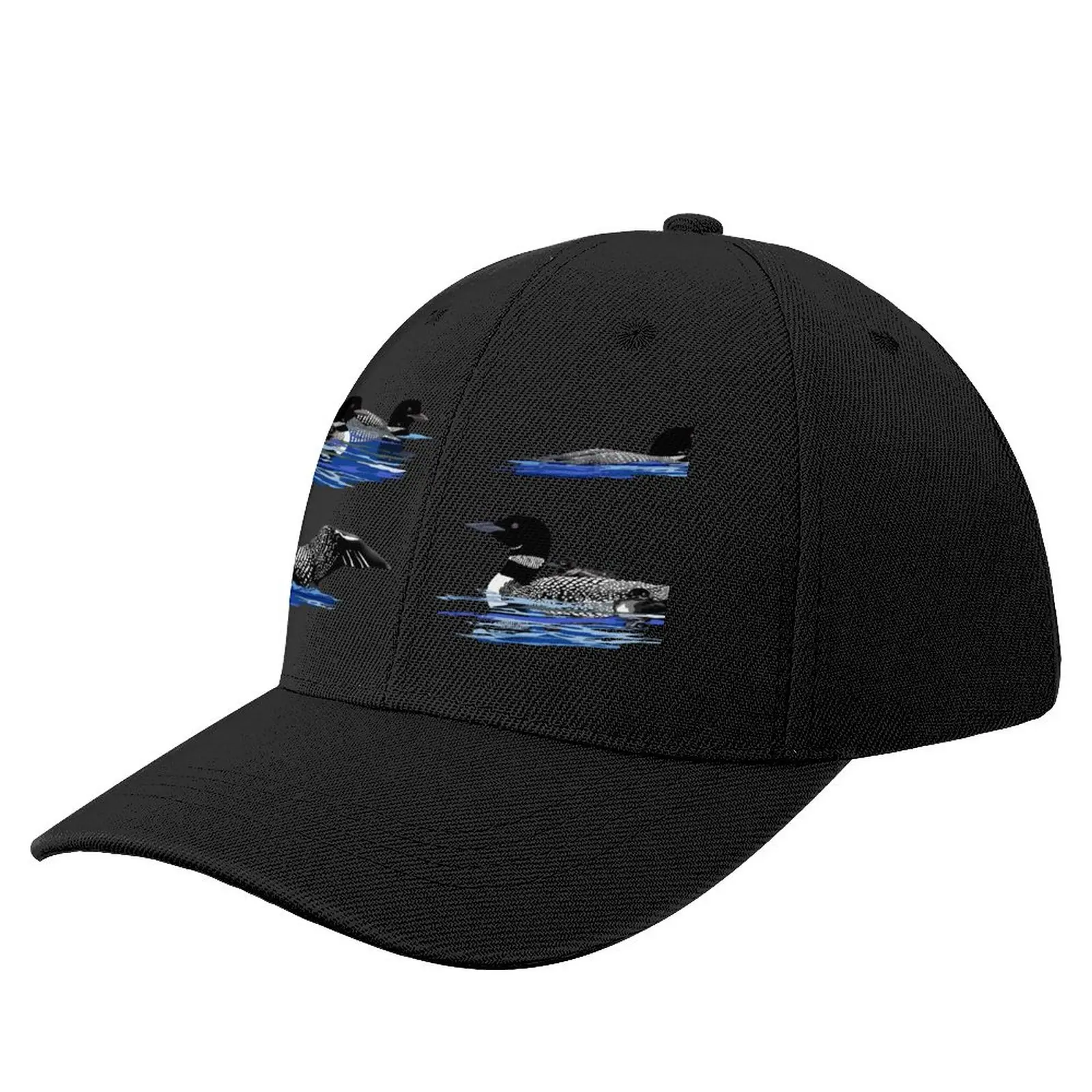 

Loons on a Lake Baseball Cap Sunscreen Trucker Hats Kids Hat Women Caps Men's