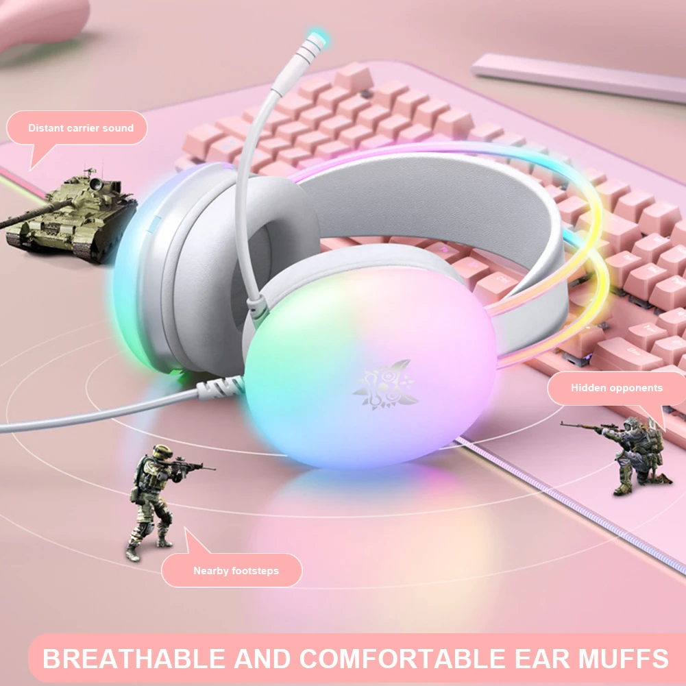 Gaming Headset Over Ear Headphones with Mic Wired Headphones Gaming for PS4 PC Laptop