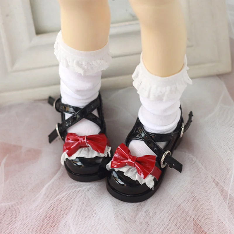 

1/4 BJD Shoes Lolita Lace Bow Shoes MSD Supper Dollfie DREAM Luts MID DK SOOM DOD Dollmore AOD DZ AF