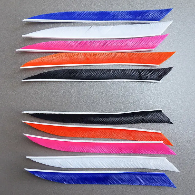 50 PCs/Lot 5" Traditional Kyudo Feather Archery Fletches Real Turkey Feathers Right Wing 2