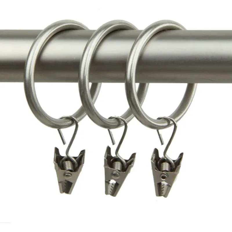 10pcs Metal curtain Rings Metal , Roman ring clip,  curtain ring hook, curtain accessory clip Heavy Duty 25 TO 30 Mm