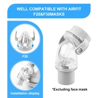 Coude pivotant 1/2 pièces, connecteur de décharge d'air silencieux pour masques faciaux AirFit F20 & F30 AirTouch F20, accessoires de remplacement 4
