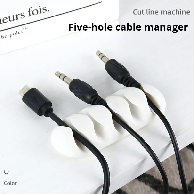 Cable Winder Silicone USB Cable Desktop Tidy Management Clips Holder Mouse Headphone Wire Organizer cable tie organizer cable tie mounts