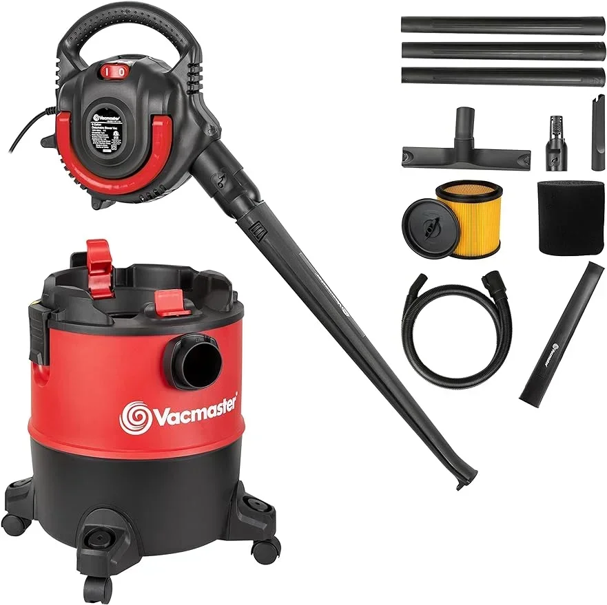 

New VBVB611PF 1101 6 Gallon 5 Peak HP Wet Dry Shop Vacuum 1-1/4 Inch Hose Powerful Suction with Detachable Blower | USA | NEW