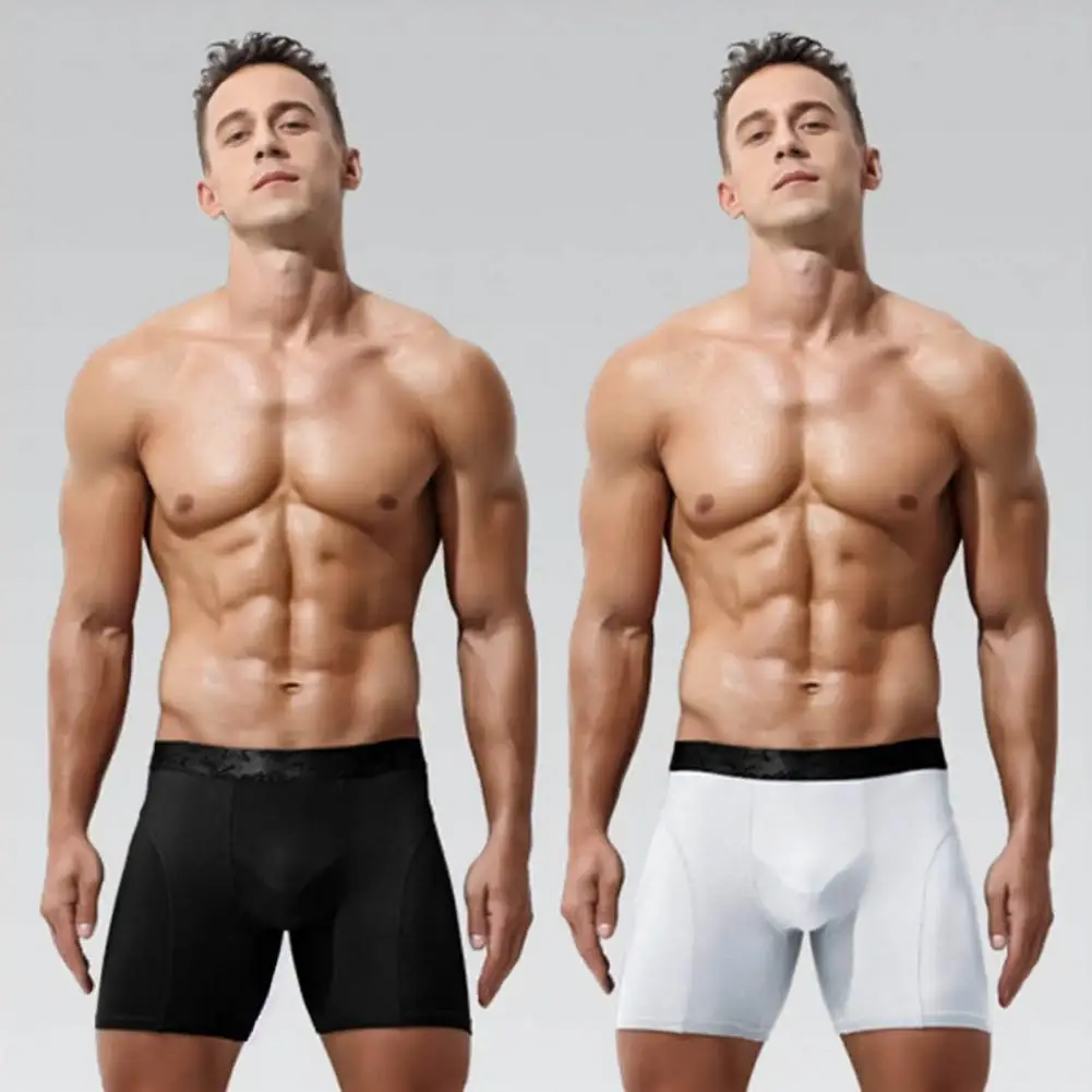 Soft Fabric Men Underwear Breathable Mesh Men's Underwear with U Convex Pouch Long Leg Design for Comfort Support High for Men thickened high elasticity bike saddle soft pu pad road bicycle seats comfort breathable antislip cycling cushion