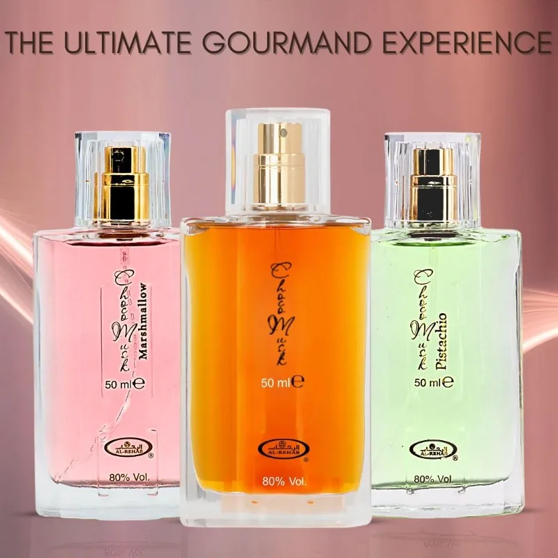 Al-Rehab Choco Musk Marshmallow Pistacho Eau de Parfum Spray 50ML Parfum aromatique gourmand longue durée aux phéromones_voghion.com