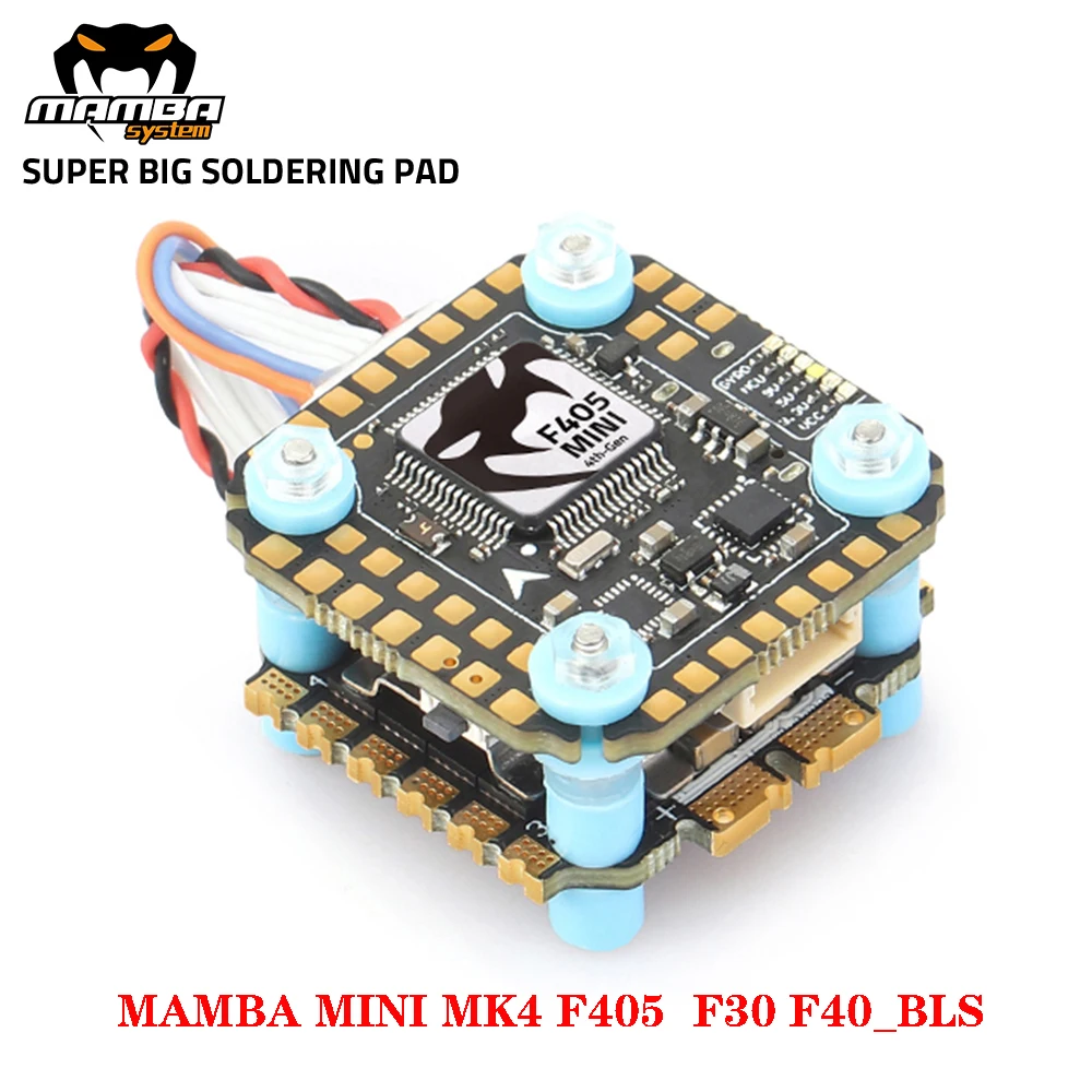 

DIATONE MAMBA MK4 F405 MINI Flight Controller W/ BLHeli_S CH40 F30 F40_BLS ESC Dshot300/600 Stack 3-6S for RC FPV Racing Drone