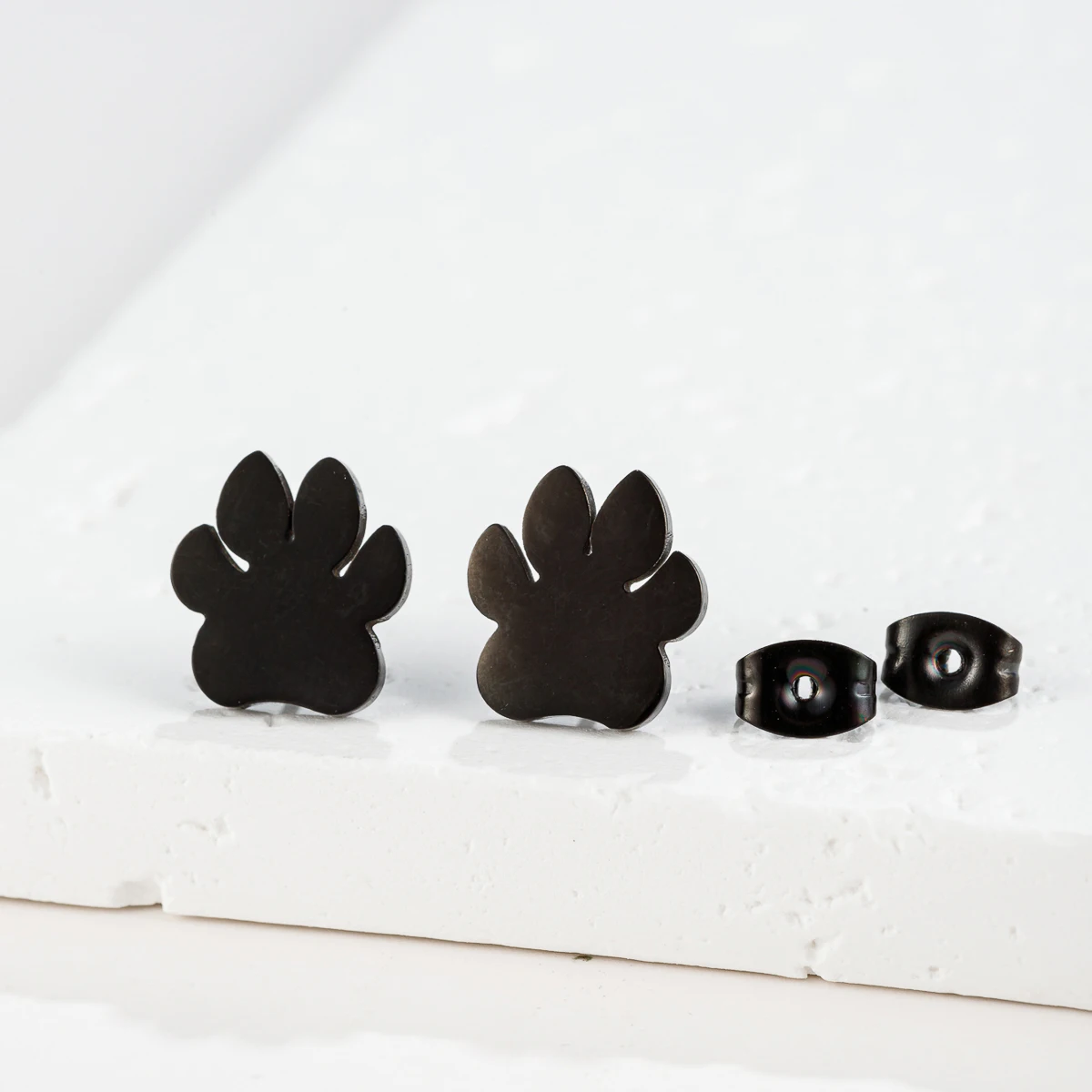 Winzige Hund und Katze Pfote Piercing Ohr stecker für Frauen Edelstahl Welpen niedlichen Ohrringe Schmuck Zubehör Pircing Oreja – Detail 7