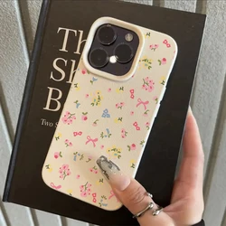 Charming Pink Floral Bow Phone Case - Matte Finish - iPhone 15 Plus (BA - T2093)