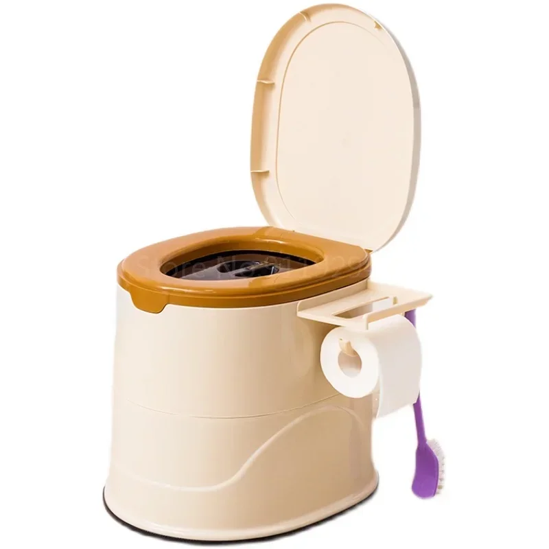 Portable Toilet Portable Toilet for Elderly & Pregnant Simple Bedroom Movable Spittoon Adult Household Plastic Toilet