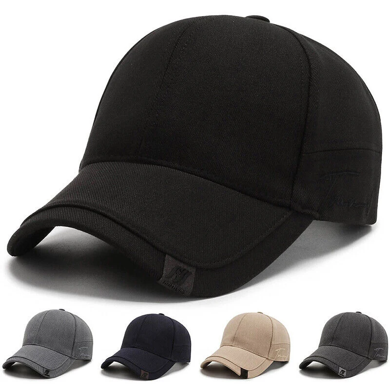 

Men's Solid Color Baseball Cap Outdoor Cotton Simple Casual Joker Sun Hat Adjustable Snapback Cap Trucker Hats Men's Accessories
