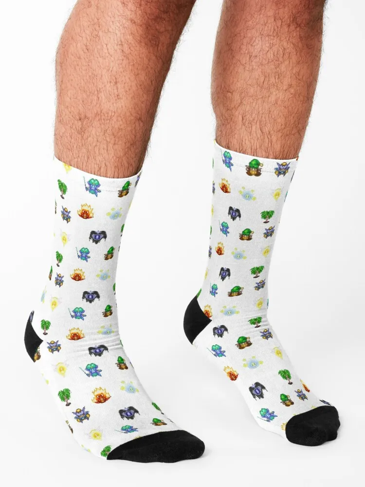 Secret Of Mana Magic Sprites pattern Socks soccer anti-slip custom funny gift Girl'S Socks Men's