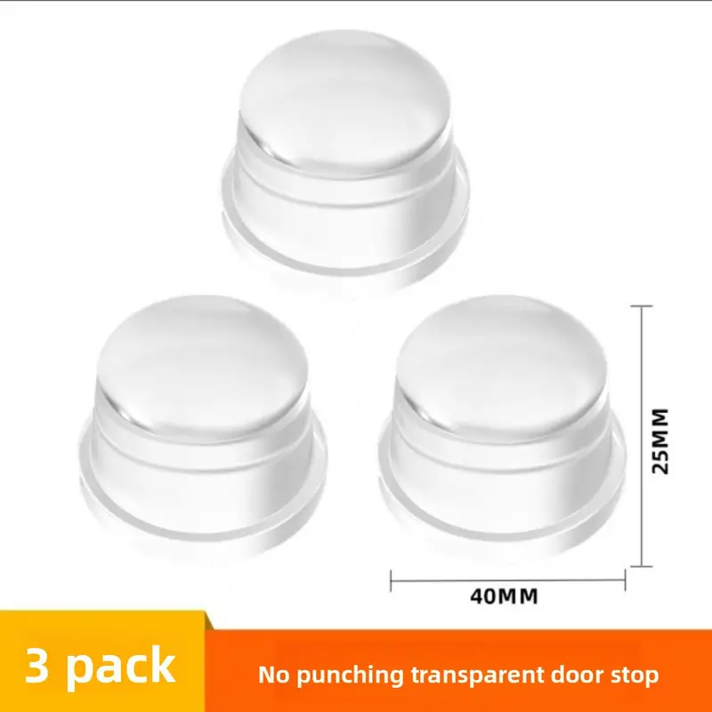 Transparent Silicone Door Stopper No Drill Anti Bump Pad for Office Home Safety Protection Dodgers Door Stop Home Improvement - Image 9
