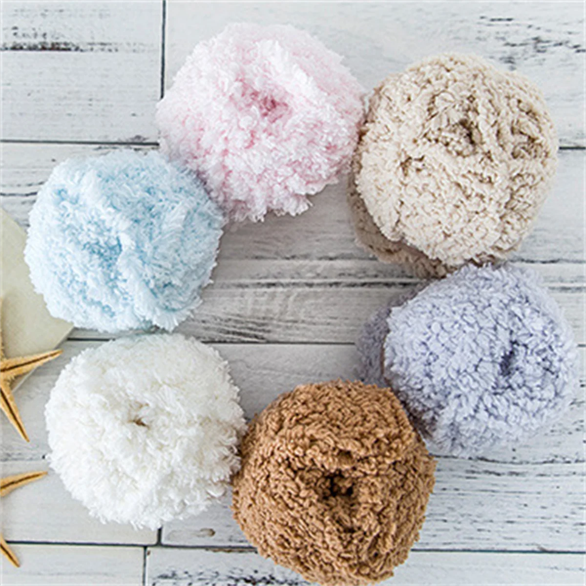 1pc Soft Hand Knitting Yarn DIY Velvet Coral Yarn For DIY Knitting And Crocheting Scarf Sweater Thick Blanket Line 32m 50g 5