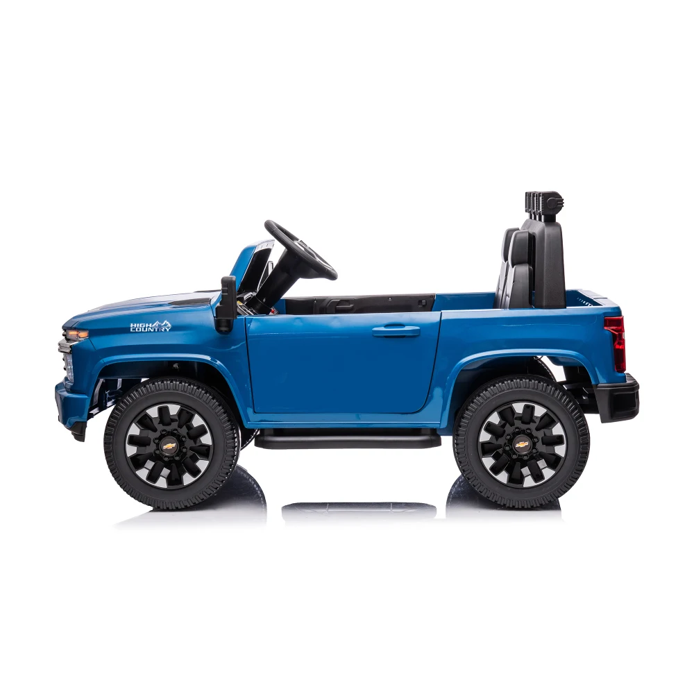 Blue, 24V 2 Seater Kids Electric Car, 4WDmotors, with 2.4G Remote Control, Metal Suspension, Music, LED Light, Toy Gift