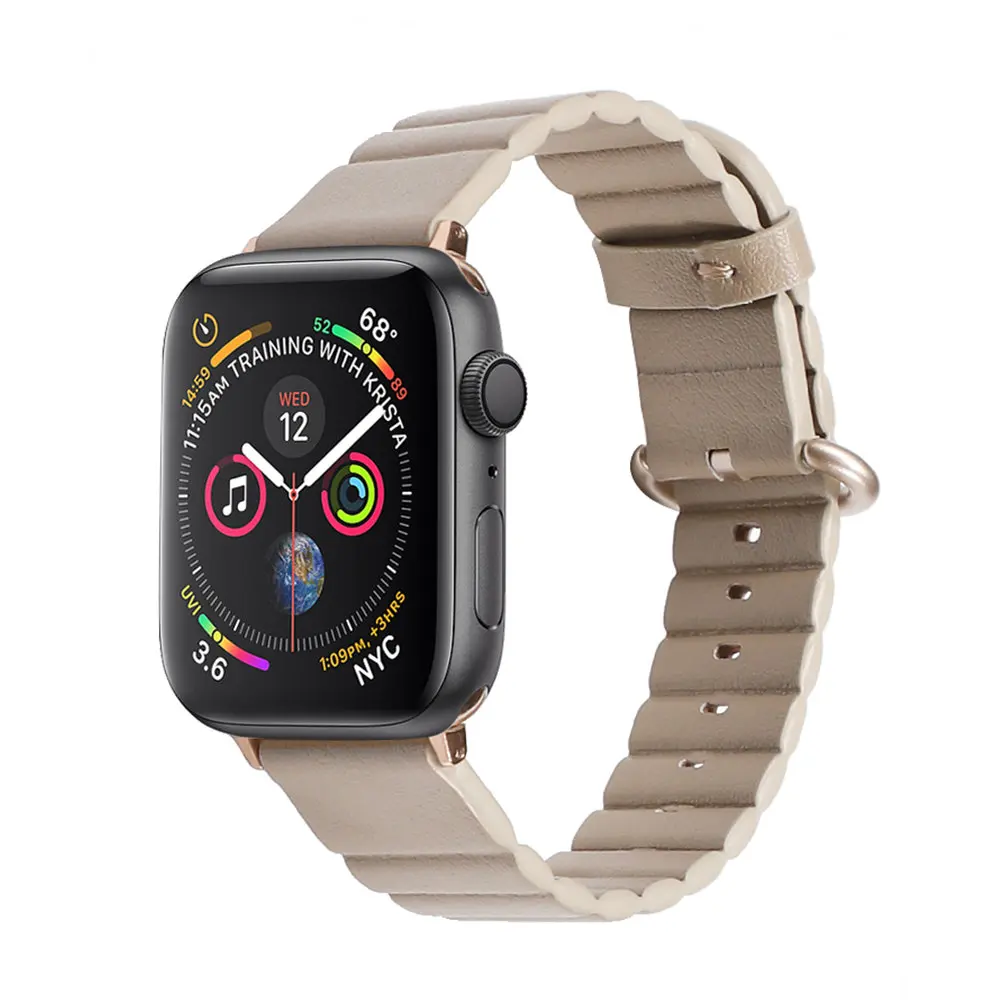 

Leather loop strap For Apple watch band 44mm 40mm 38mm 42mm Genuine Leather watchband belt bracelet iWatch serie 3 4 5 se 6 7