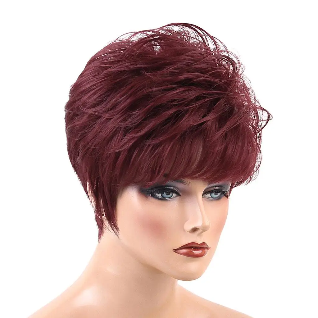 8`` Natural Short Straight Wigs for Women Lady with Hairpieces