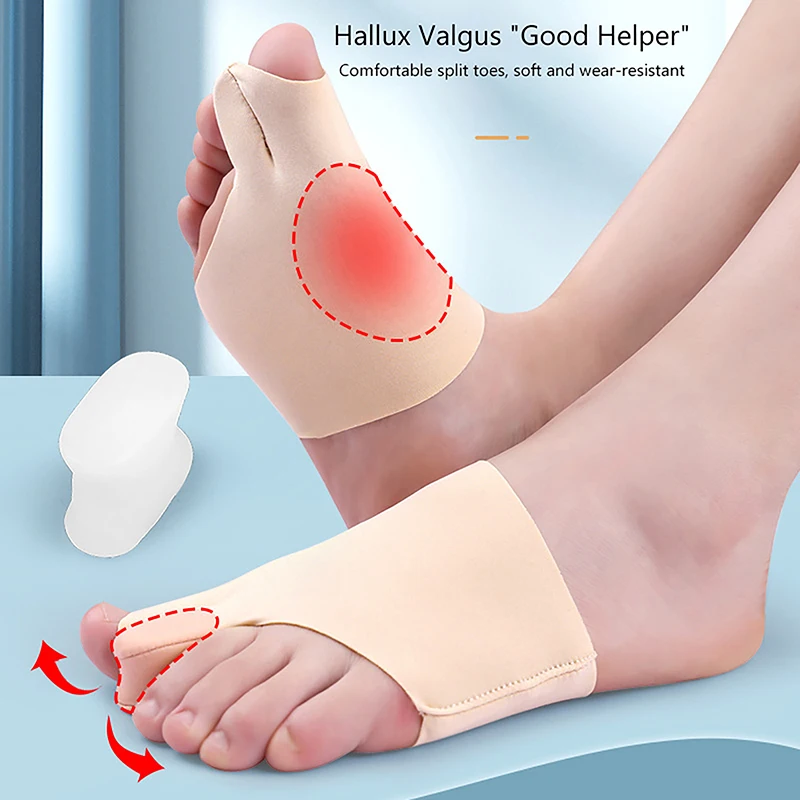 

1Pair Big Toe Hallux Valgus Corrector Orthotics Feet Care Bone Thumb Adjuster Correction Pedicure Socks Bunion Straightener