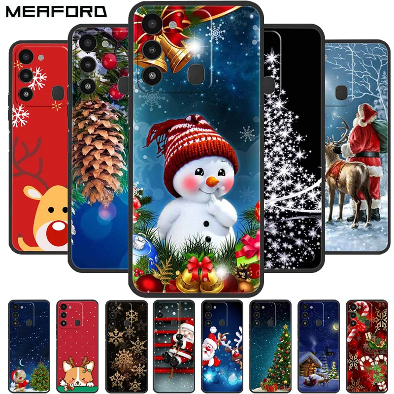 

For Tecno Spark 8C Case KG5 Christmas Silicone Soft TPU Cover for Tecno Spark GO 2022 Coque Spark 8 8P 8C New Year Gift Fundas