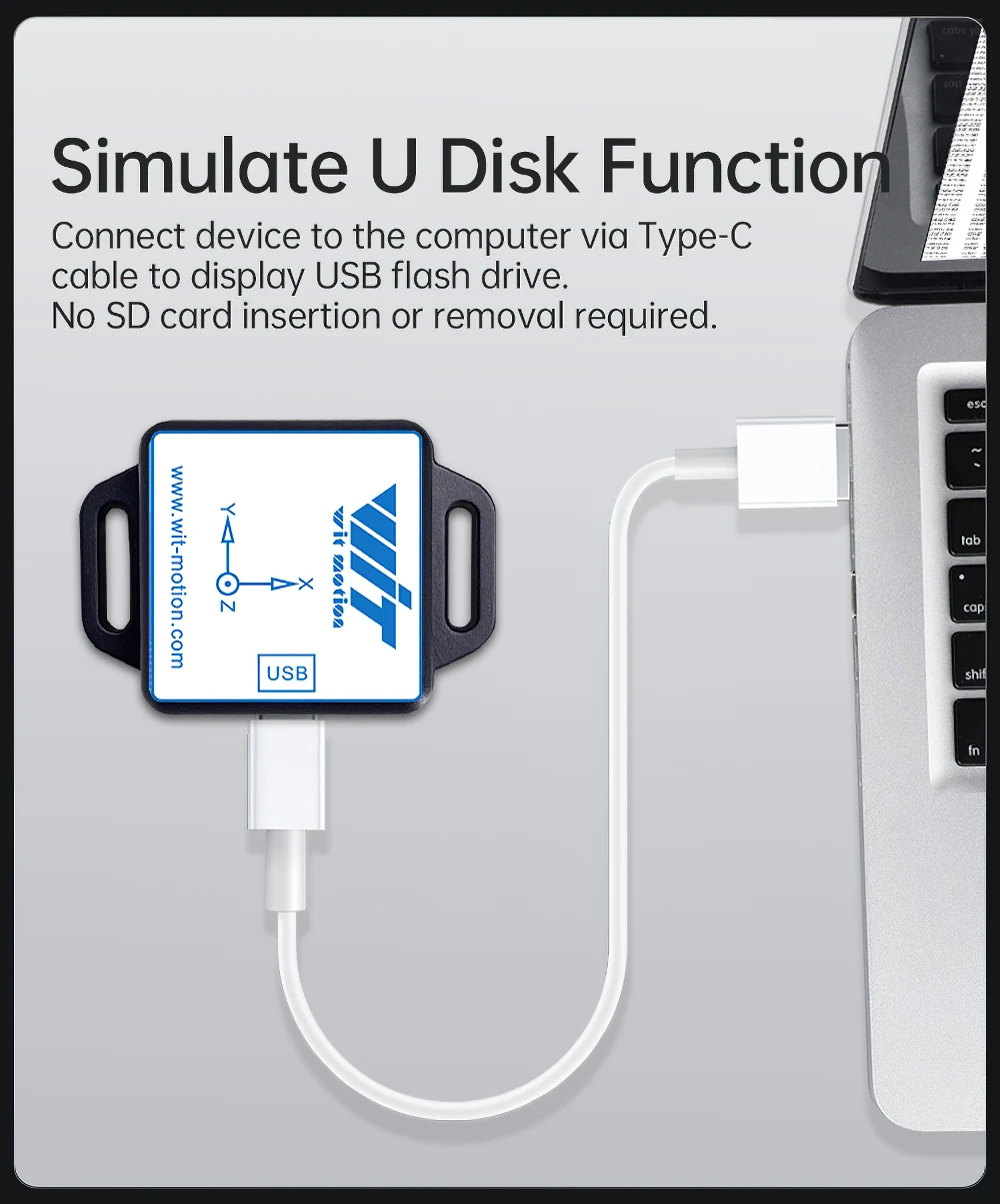 WT901SDCL-BT50 Bluetooth 원격 판독 SD 카드 저전력 가속도계, 9축 자이로스코프+각도(XY 0.05 ° 정확도)+자력계