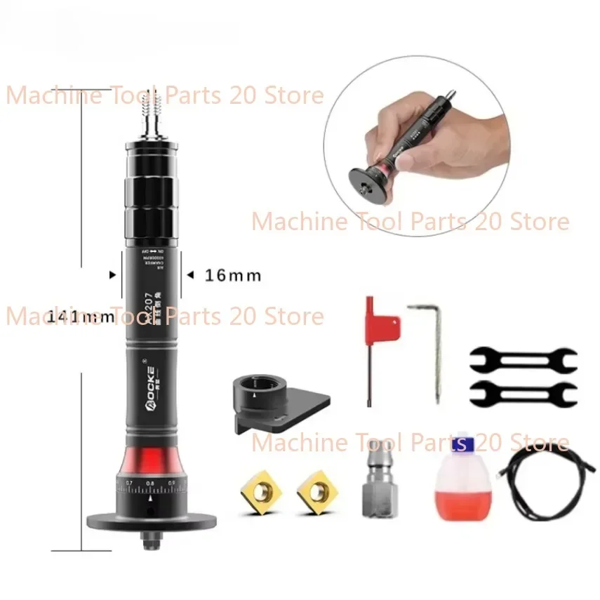 AX207 Mini Pneumatic Chamfering Machine 45 Degrees Metal Deburring Chamfer Tool Handheld Adjustable With Blades