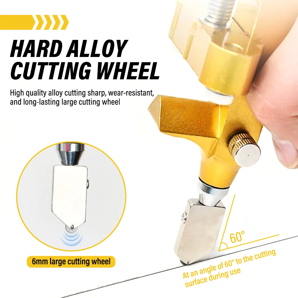 High Quality 2 in 1 Diamond Tile Glass Cutter Professional Ceramic and Porcelain Cutting Manual Multifunction Hand Tool Home DIY 6