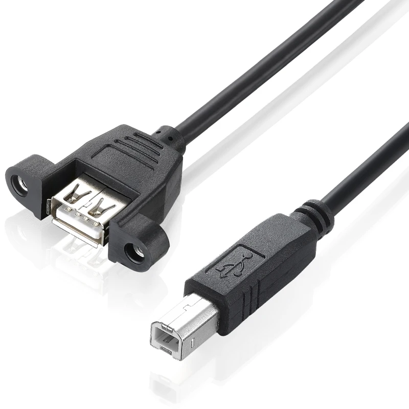 USB 2.0 Type B Male to USB 2.0 Type A Female Converter Extension Cable 0.5M 1M