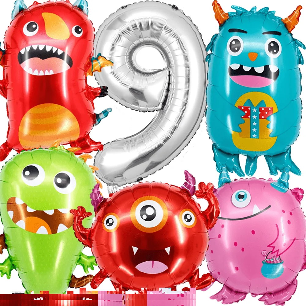 Monster-Aluminiumfolien-Ballon-Zahlen-Set, verwendet für die Dekoration von Geburtstagsfeiern, Duschen und Taufen – Detail 11